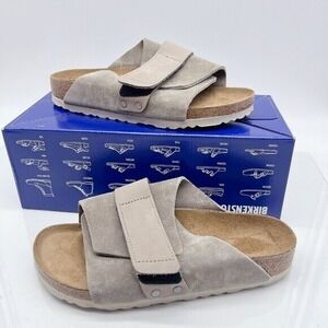 Birkenstock Kyoto Sandal Stone Coin Nubuck-Suede Leather EU 37 Womens US 6- 6.5